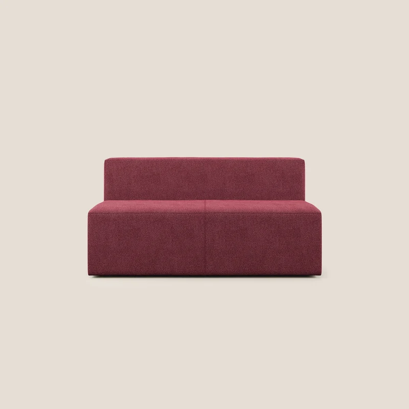 Nettuno module central maxi en bouclette douce T07 rouge