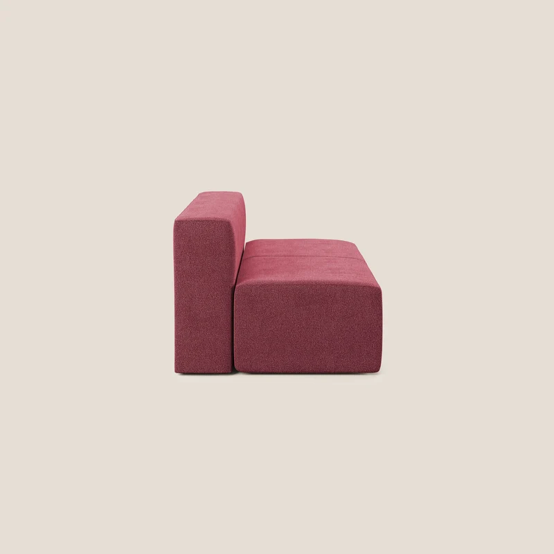 Nettuno module central maxi en bouclette douce T07 rouge