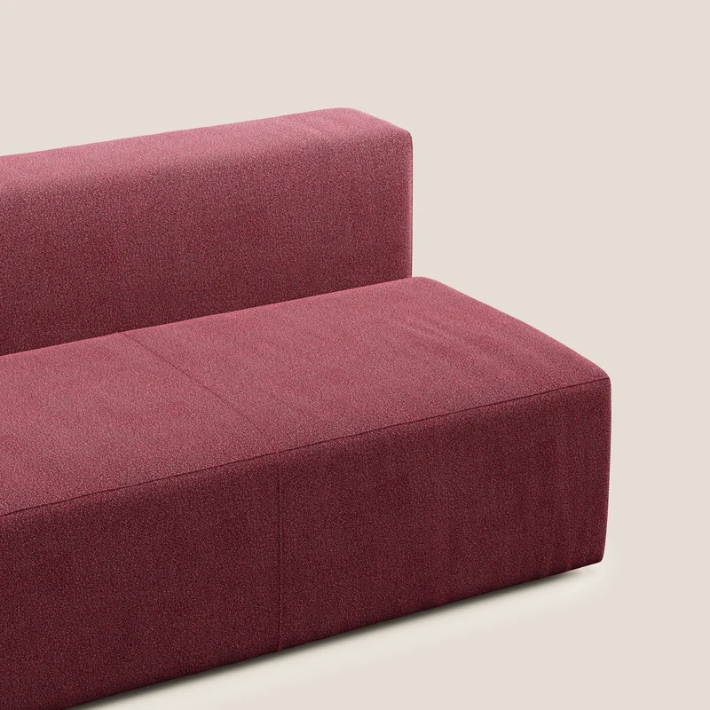 Nettuno module central maxi en bouclette douce T07 rouge