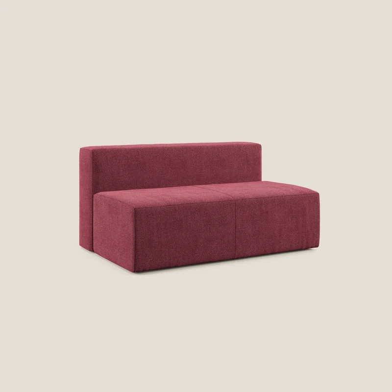 Nettuno module central maxi en bouclette douce T07 rouge