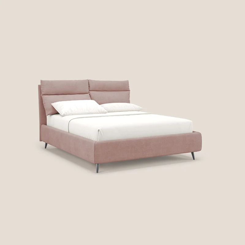Jerry lit coffre et coussins réglables en tissu détachable T17 rose