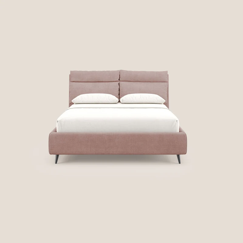 Jerry lit coffre et coussins réglables en tissu détachable T17 rose