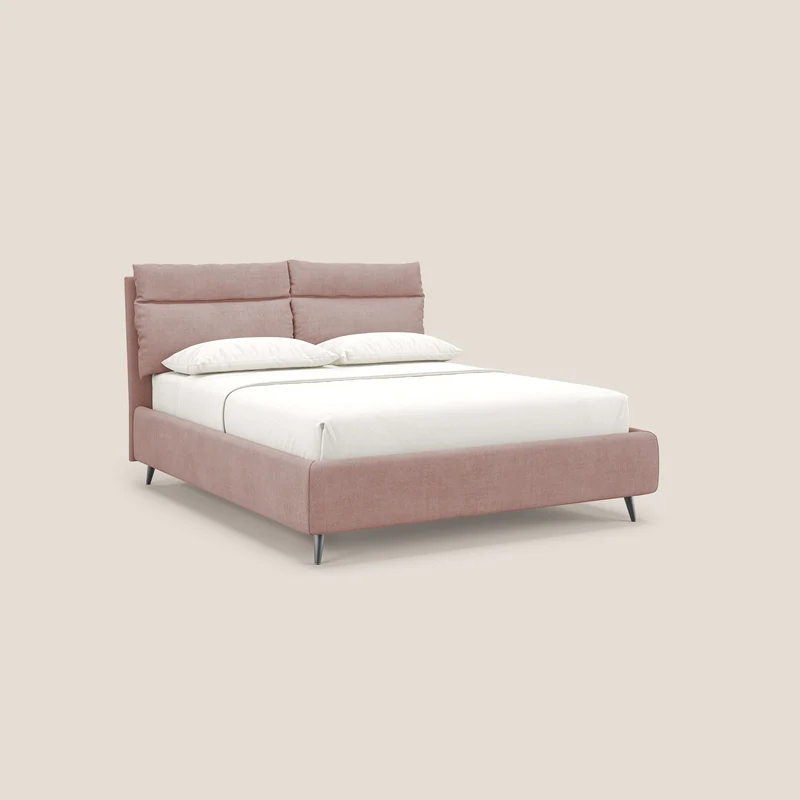 Jerry lit coffre et coussins réglables en tissu détachable T17 rose