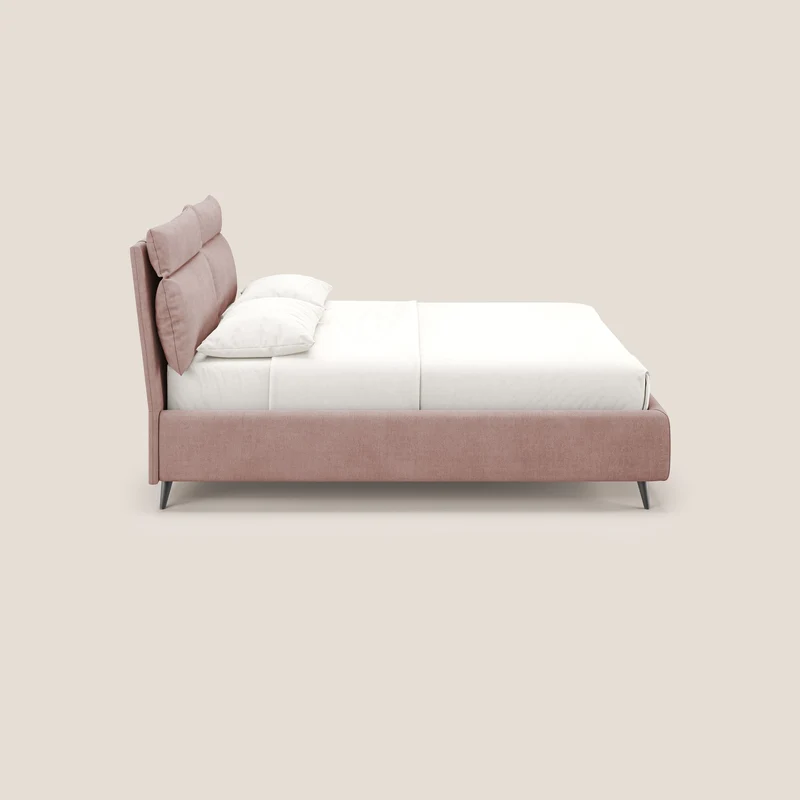 Jerry lit coffre et coussins réglables en tissu détachable T17 rose