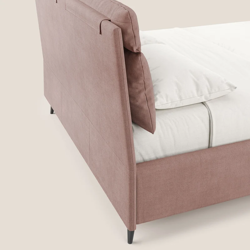 Jerry lit coffre et coussins réglables en tissu détachable T17 rose