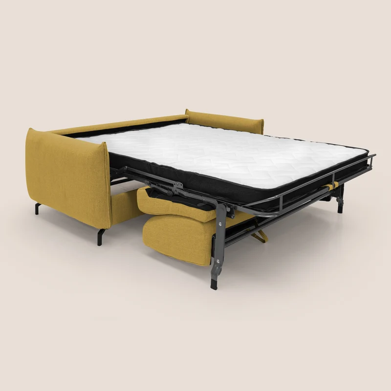 Scarlet canapé convertible en tissu mixte coton imperméable T19 jaune