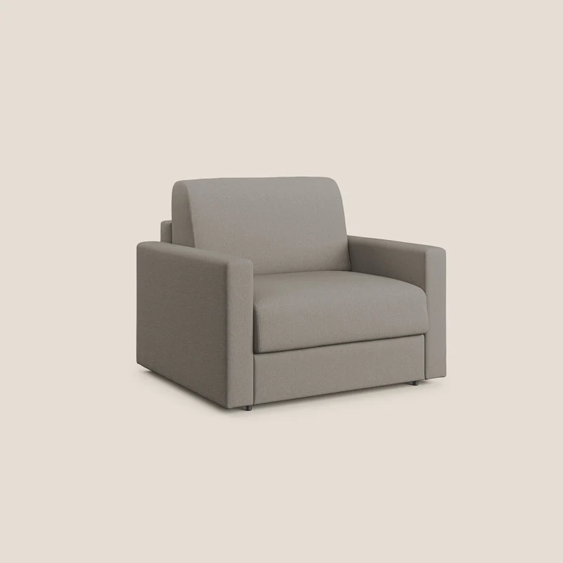 Chris Fauteuil convertible en tissu imperméable T13 Taupe tortora