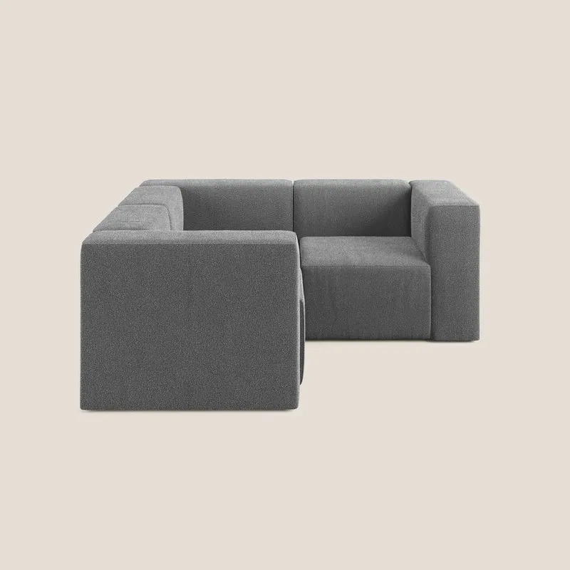 Nettuno canapé d'angle reversible modulable en bouclette douce T07 anthracite
