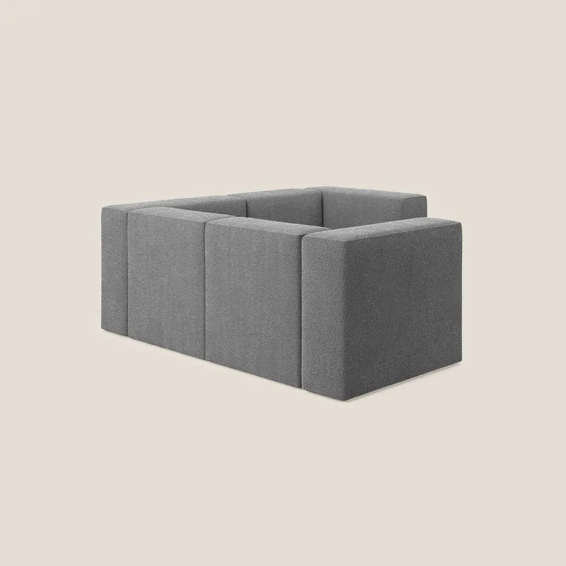 Nettuno canapé d'angle reversible modulable en bouclette douce T07 anthracite