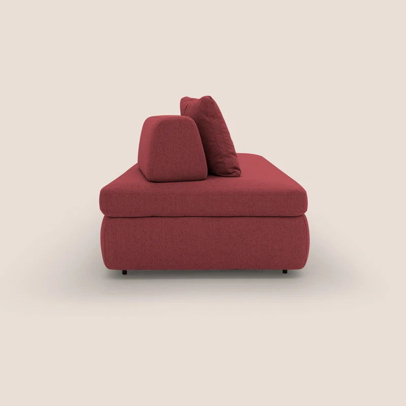 GRANSASSO Canapé convertible au design innovant en tissu imperméable T03 rouge