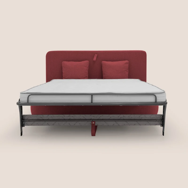 GRANSASSO Canapé convertible au design innovant en tissu imperméable T03 rouge