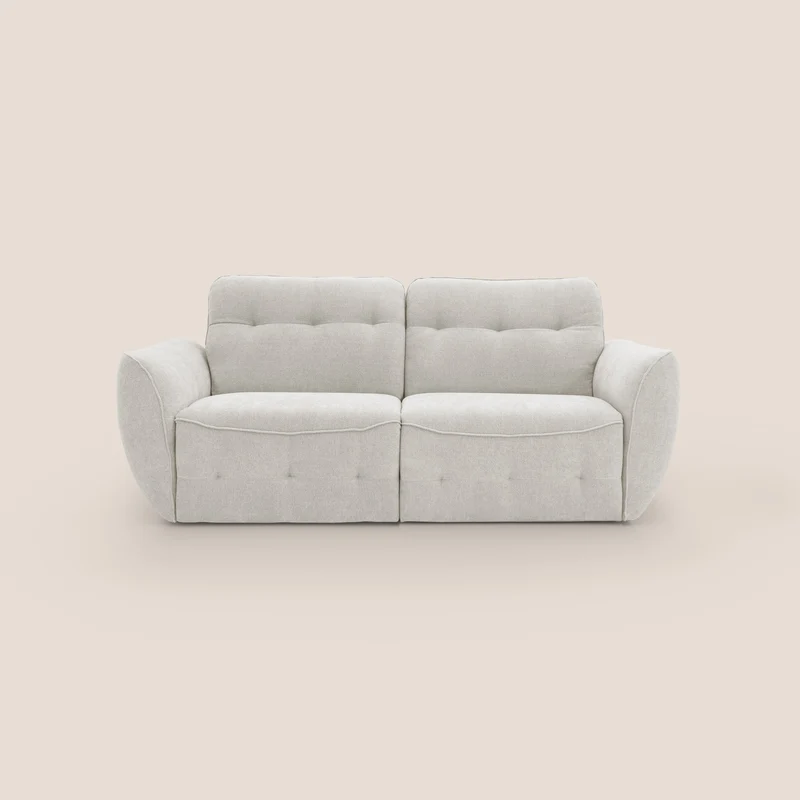 Cerbero canapé 2 ou 3 places en bouclette douce imperméable T07 blanc