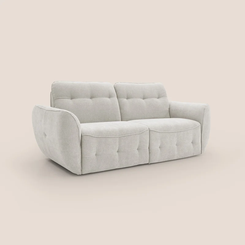Cerbero canapé 2 ou 3 places en bouclette douce imperméable T07 blanc