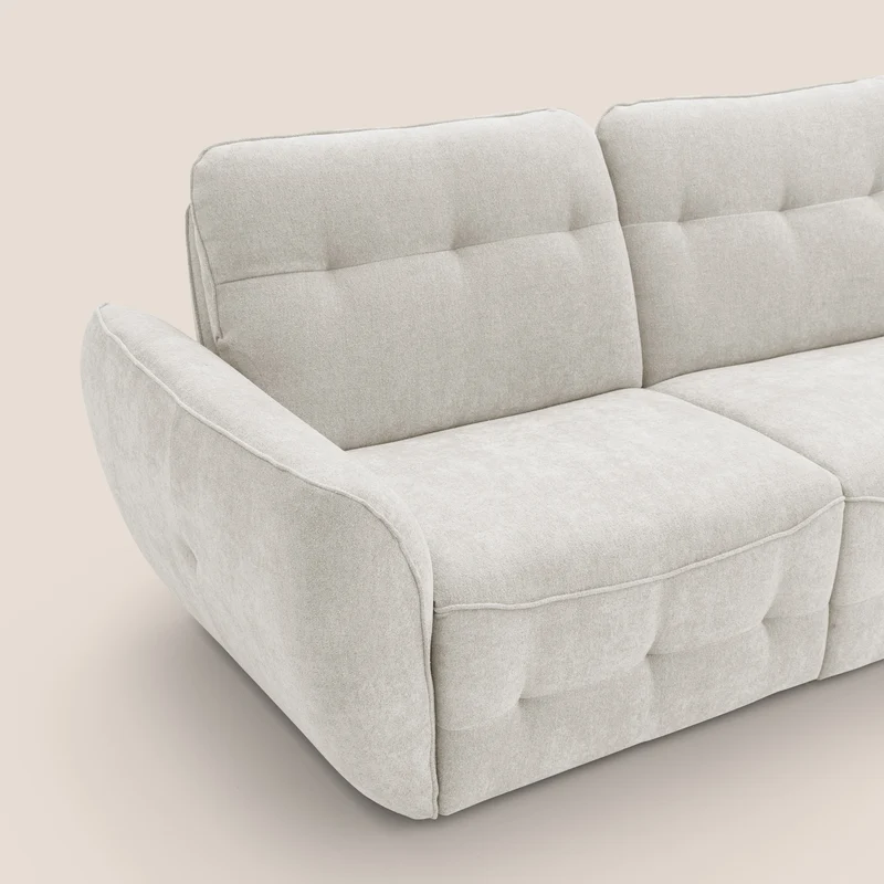 Cerbero canapé 2 ou 3 places en bouclette douce imperméable T07 blanc