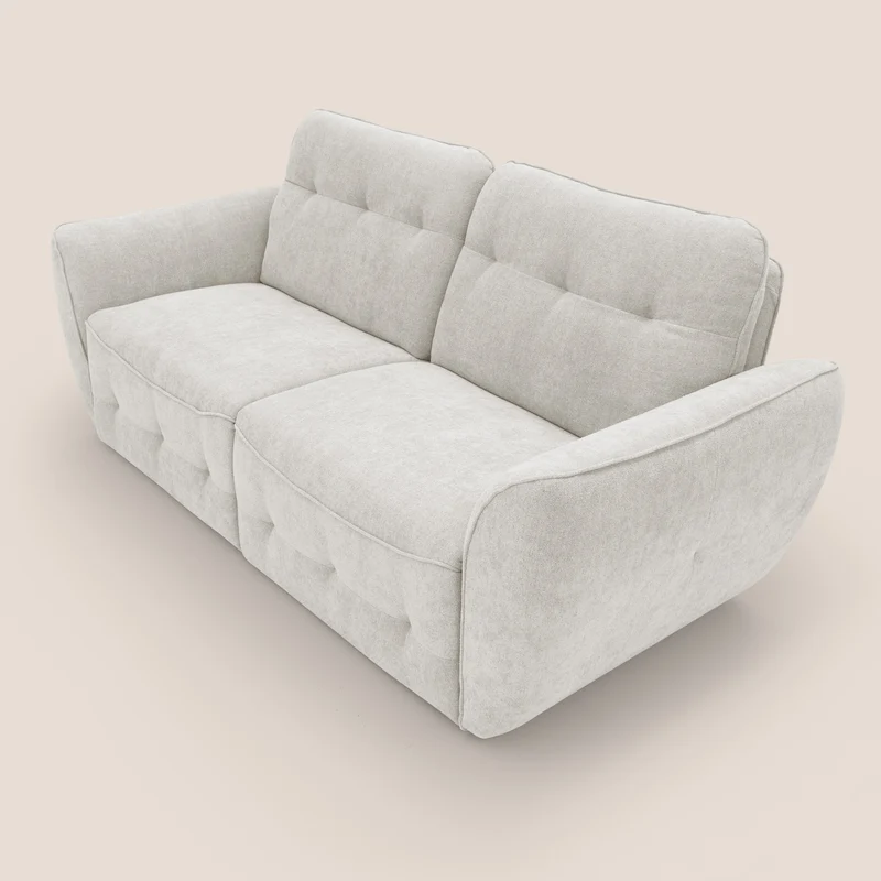 Cerbero canapé 2 ou 3 places en bouclette douce imperméable T07 blanc