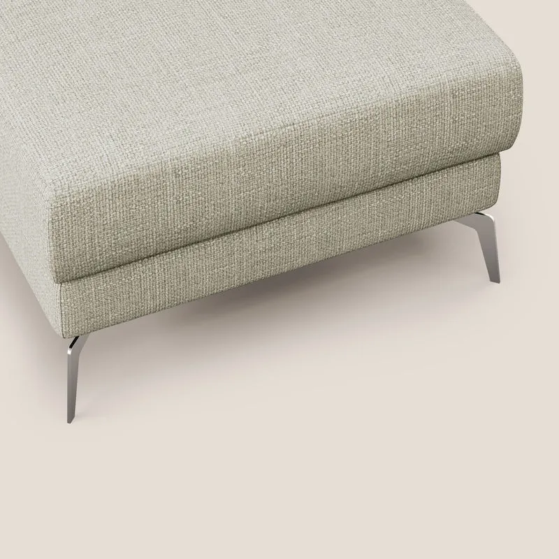 Star Pouf avec pieds hauts en tissu imperméable doux entrelacé T06 crème