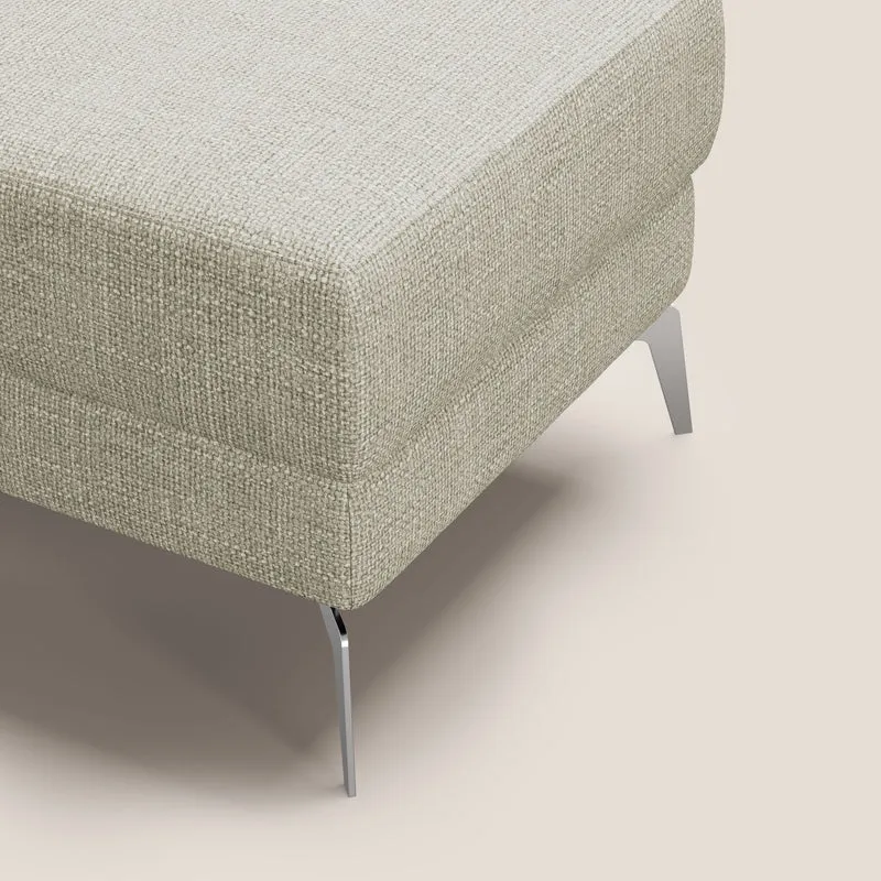 Star Pouf avec pieds hauts en tissu imperméable doux entrelacé T06 crème