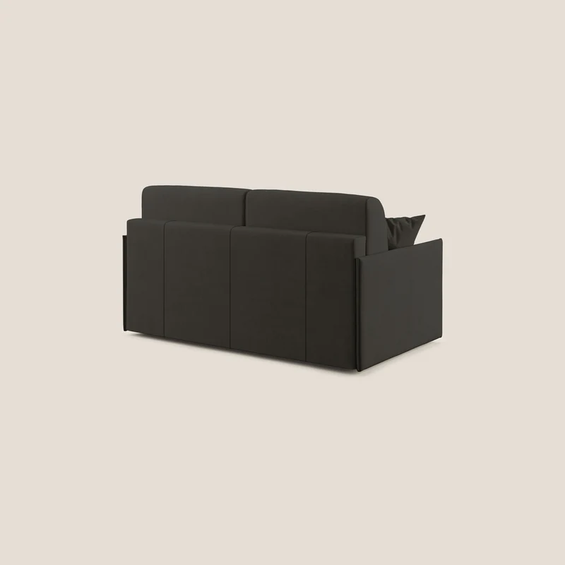 Evans canapé convertible en tissu doux imperméable T02 noir