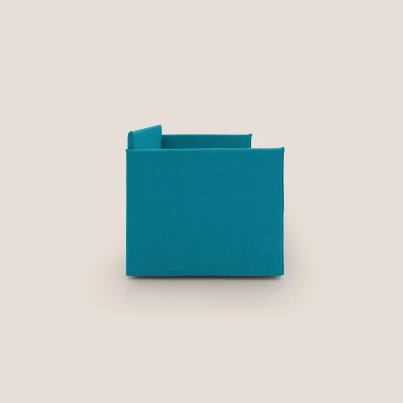 Brenta Canapé duplex avec lits jumeaux et tissu effet coton imperméable T13 bleu ciel