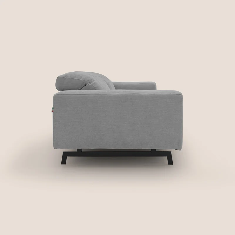 Sakura Canapé modulable en tissu flammé doux et imperméable T14 gris clair