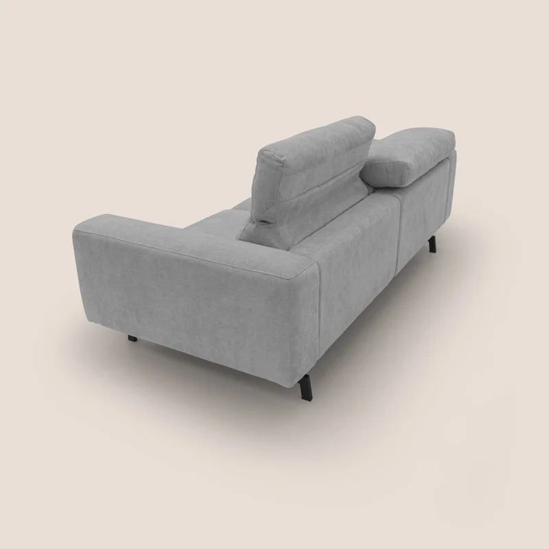 Sakura Canapé modulable en tissu flammé doux et imperméable T14 gris clair
