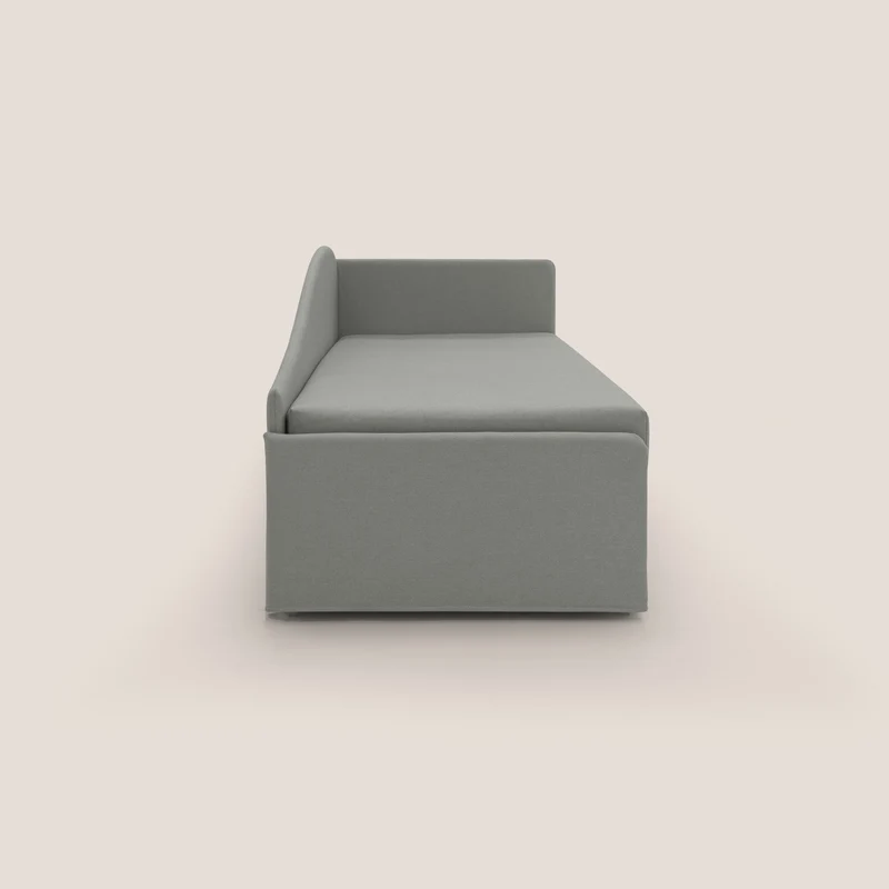 Nolo Canapé duplex avec lits jumeaux et tissu effet coton imperméable T13 gris
