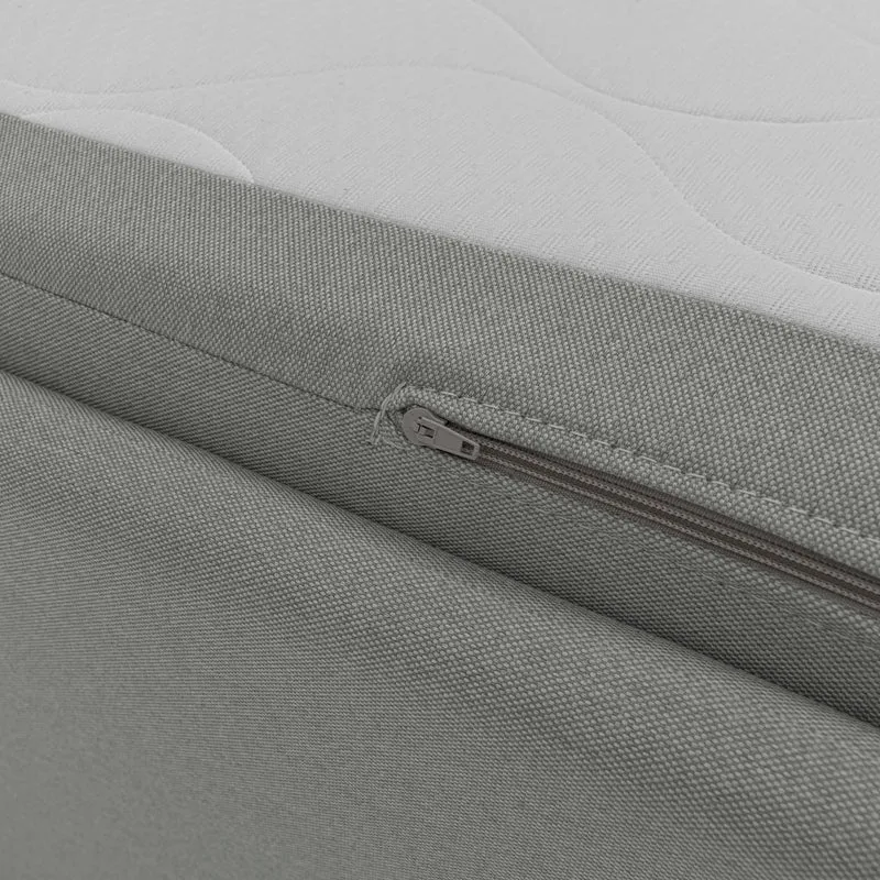 Nolo Canapé duplex avec lits jumeaux et tissu effet coton imperméable T13 gris
