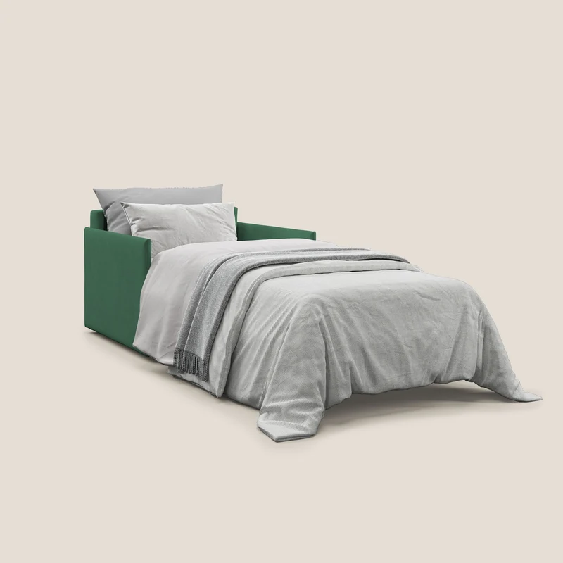 Evans fauteuil convertible en tissu imperméable T02 vert