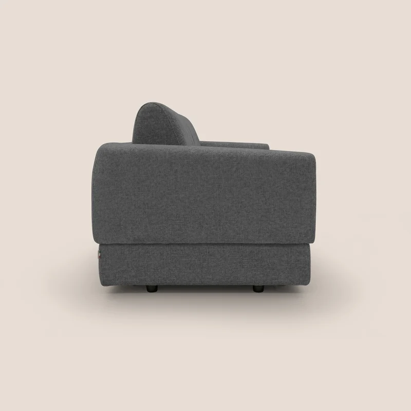 Happy Canapé convertible avec matelas H18 cm en tissu imperméable T10 anthracite
