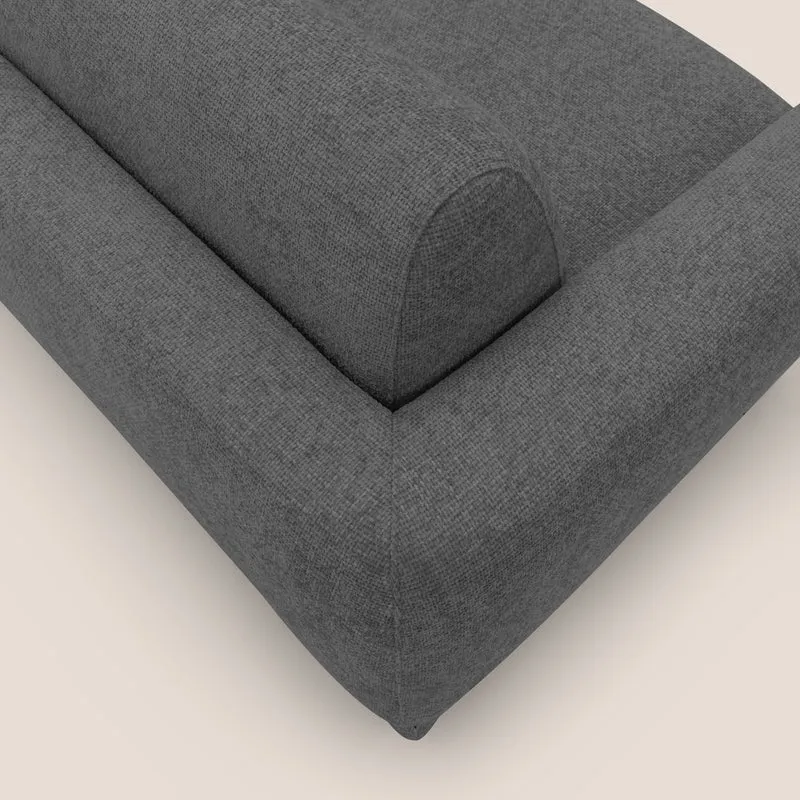 Happy Canapé convertible avec matelas H18 cm en tissu imperméable T10 anthracite