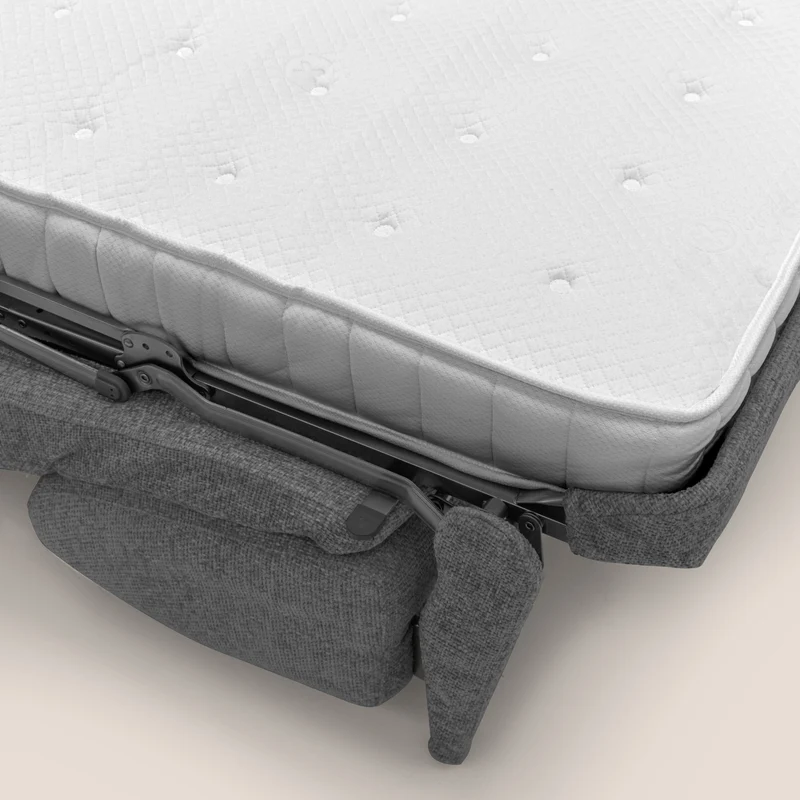 Happy Canapé convertible avec matelas H18 cm en tissu imperméable T10 anthracite