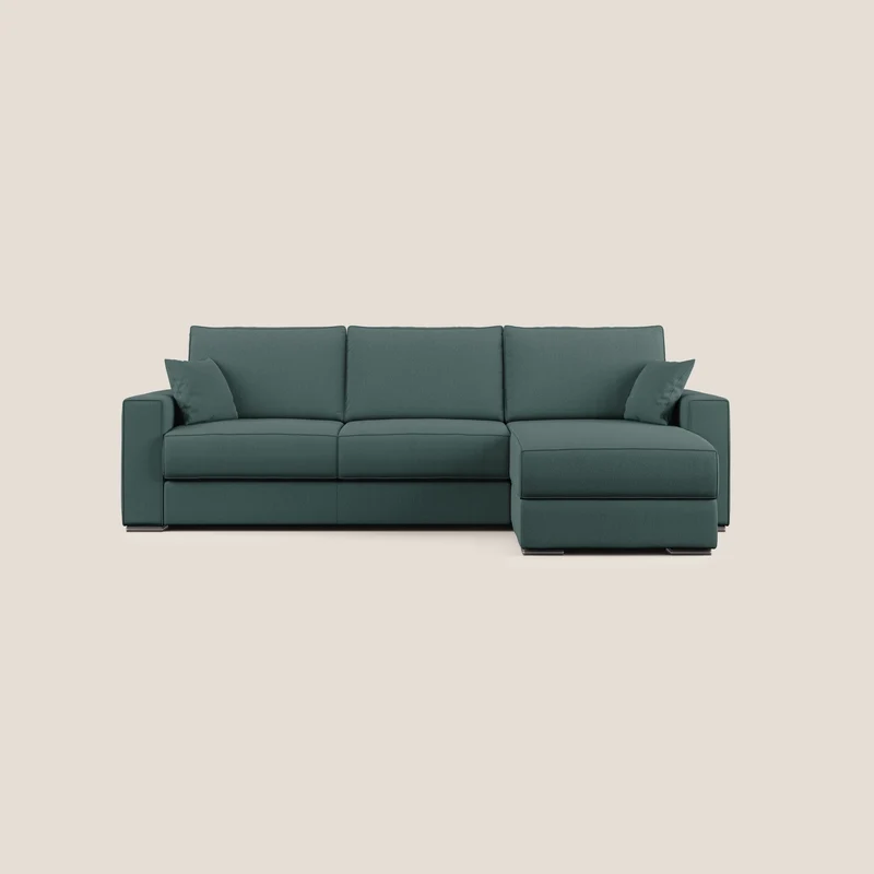 Dream Canapé convertible d'angle en tissu détachable T05 vert