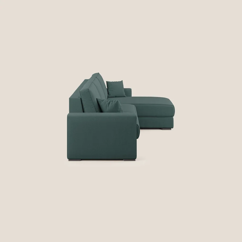 Dream Canapé convertible d'angle en tissu détachable T05 vert