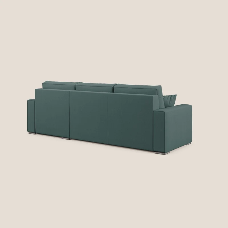 Dream Canapé convertible d'angle en tissu détachable T05 vert