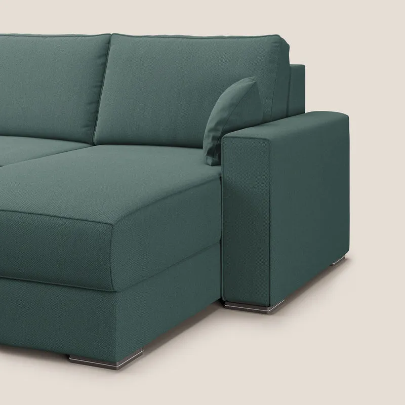 Dream Canapé convertible d'angle en tissu détachable T05 vert