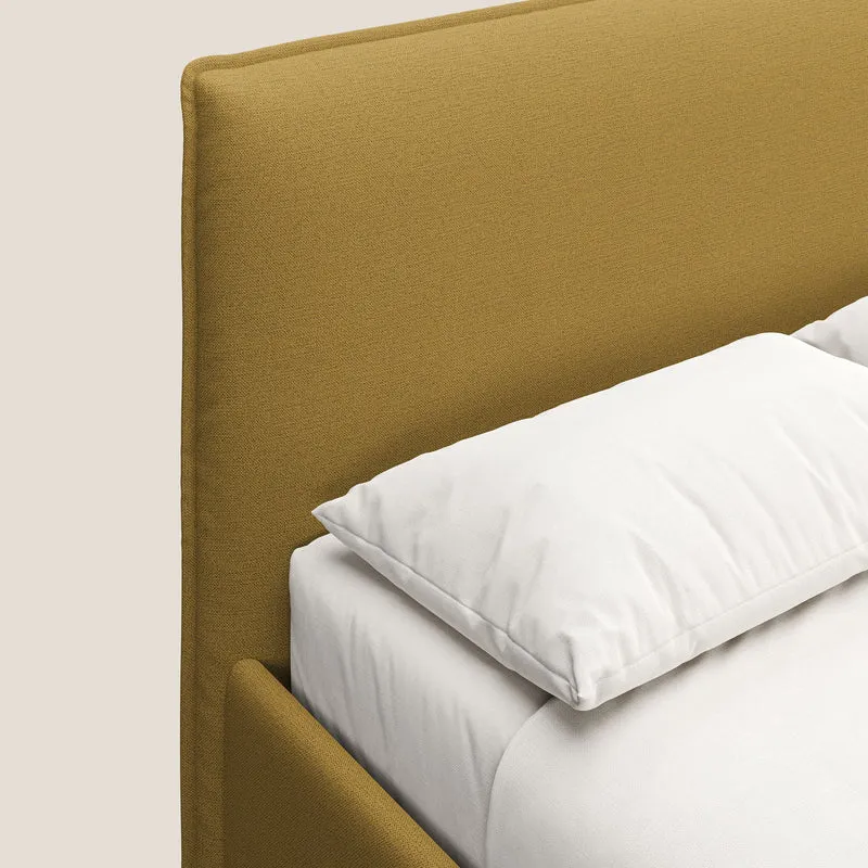 Hunter lit rembourré avec coffre déhoussable en tissu imperméable flammé T19 jaune
