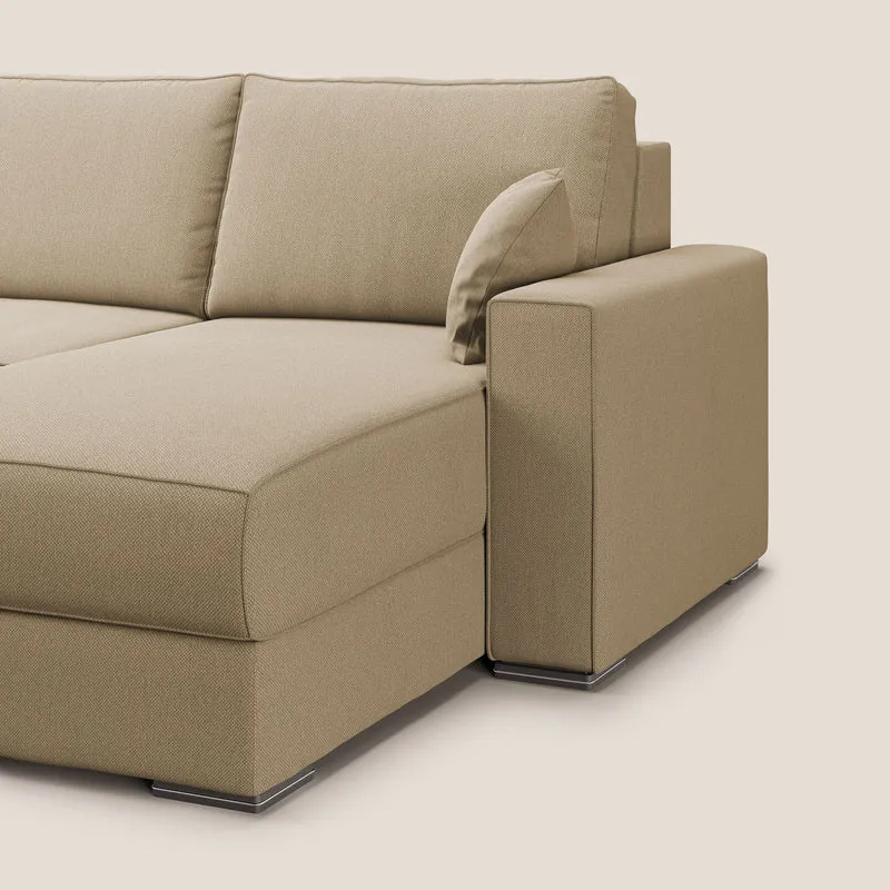 Dream Canapé convertible d'angle en tissu détachable T05 beige