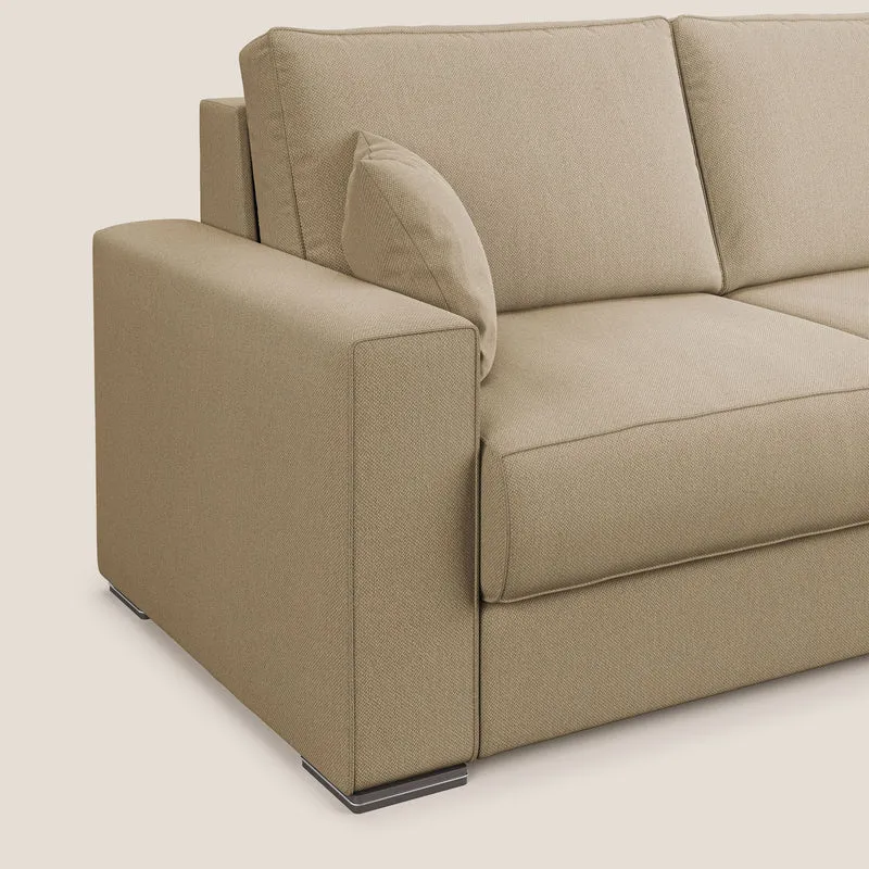 Dream Canapé convertible d'angle en tissu détachable T05 beige