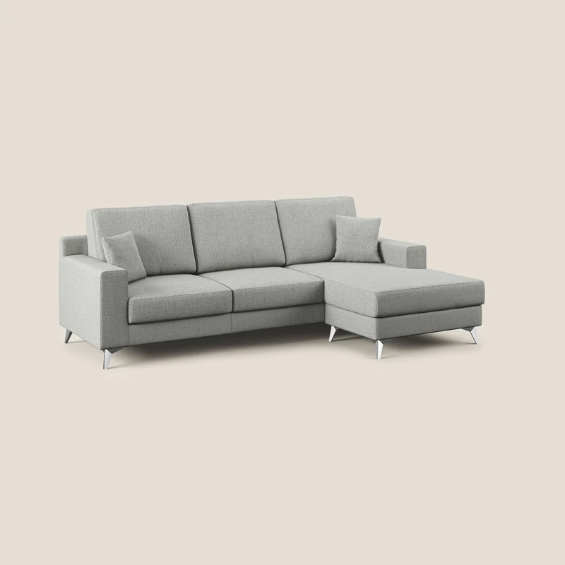 Michael Canapé d'angle REVERSIBLE en tissu imperméable T03 gris clair