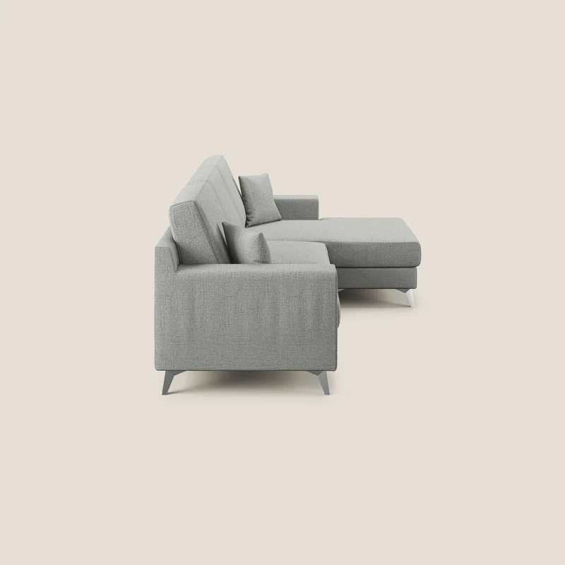 Michael Canapé d'angle REVERSIBLE en tissu imperméable T03 gris clair