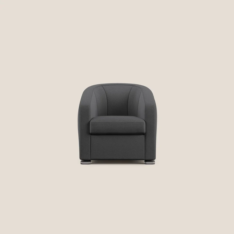 Cloe Fauteuil en tissu détachable à l'eau QuickClean T08 anthracite