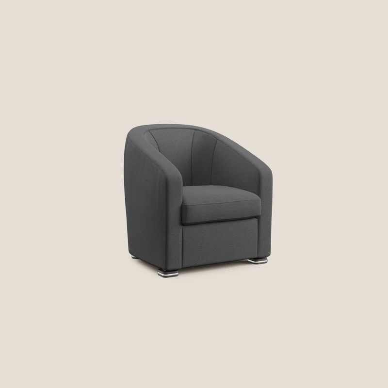 Cloe Fauteuil en tissu détachable à l'eau QuickClean T08 anthracite