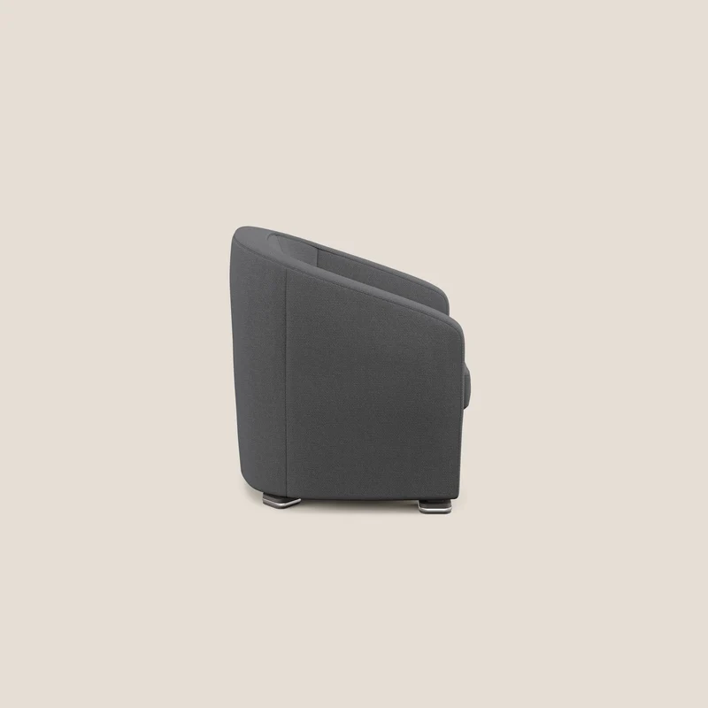 Cloe Fauteuil en tissu détachable à l'eau QuickClean T08 anthracite