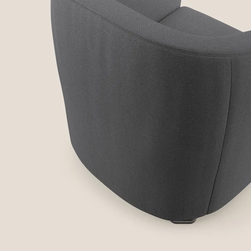 Cloe Fauteuil en tissu détachable à l'eau QuickClean T08 anthracite