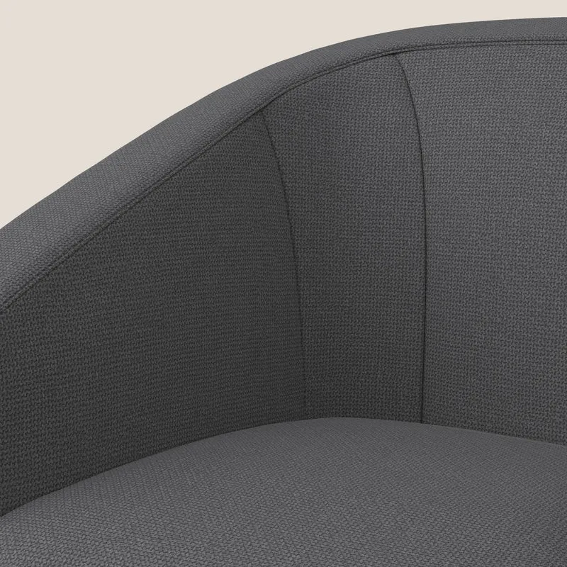 Cloe Fauteuil en tissu détachable à l'eau QuickClean T08 anthracite
