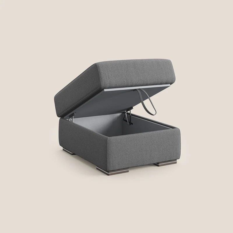 Sun pouf coffre en tissu détachable T05 anthracite