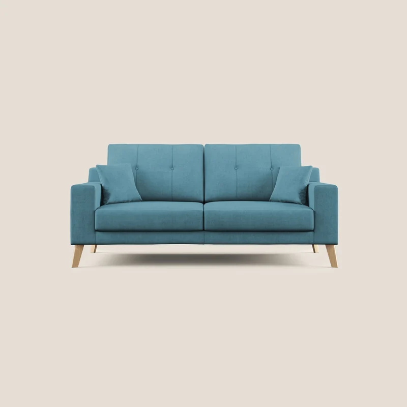 Danish canapé moderne en tissu doux imperméable T02 bleu ciel