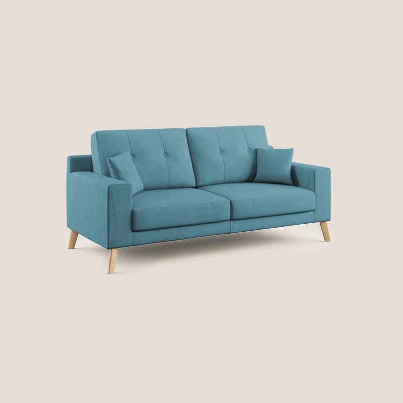 Danish canapé moderne en tissu doux imperméable T02 bleu ciel