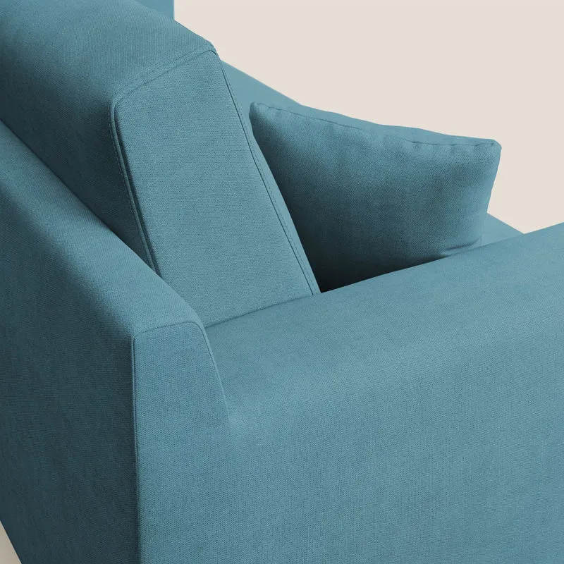 Danish canapé moderne en tissu doux imperméable T02 bleu ciel