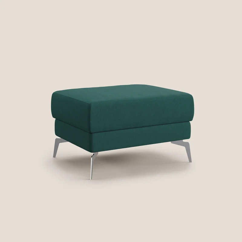 Star Pouf avec pieds hauts en microfibre imperméable T11 bleu canard